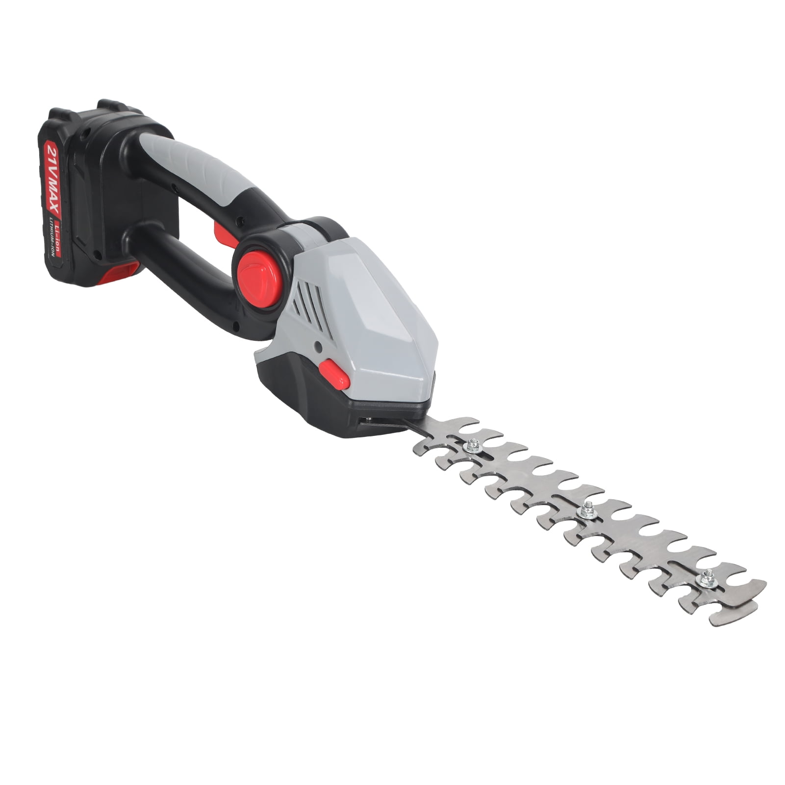2-in-1 21V Mini Pole Hedge Trimmer, Electric Grass Shear