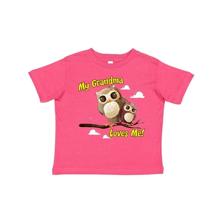 

Inktastic My Grandma Loves Me Owl Gift Toddler Boy or Toddler Girl T-Shirt