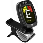 Rinastore Clip-On Tuner For Guitar, Bass, Violin, Ukulele & Chromatic Tuning Modes, Large Colorful LCD Display (R7-CS)