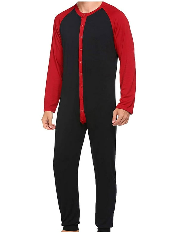 Mens Onesie Back Flap