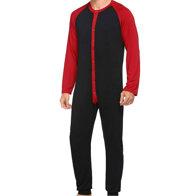 BEELADAN Mens Onesie Pajamas Ultra Soft Thermal Union Suit One Piece ...