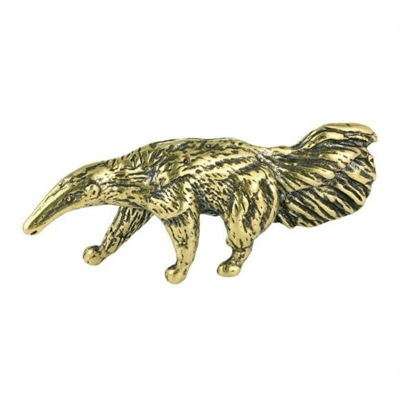Anteater Brass Figurine Statue Animal Figurines Toys Home Desktop Decoration
