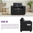 thumbnail image 5 of AODAILIHB Single Sofa Armchair, Modern Linen Fabric Sofa with Side Organizer Pockets for Living Room, Bedroom, Office, 5 of 9