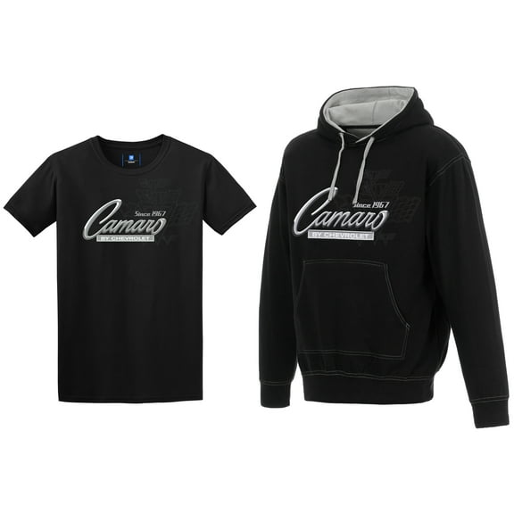 Men's Chevy Camaro Pullover Hoodie Gray Hood Lining & Body Stitching
