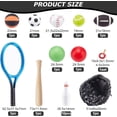 thumbnail image 2 of 24 Pcs Miniature Sports Set Mini Baseball Tennis Football Basketball Rugby Bowling Table Tennis Ball Clubs Ball Bats Mini House Decoration Accessories for Collection, 2 of 6