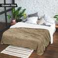thumbnail image 2 of Manta Utopia Bedding Sherpa Queen Size Camel 228 x 228 cm, 2 of 8