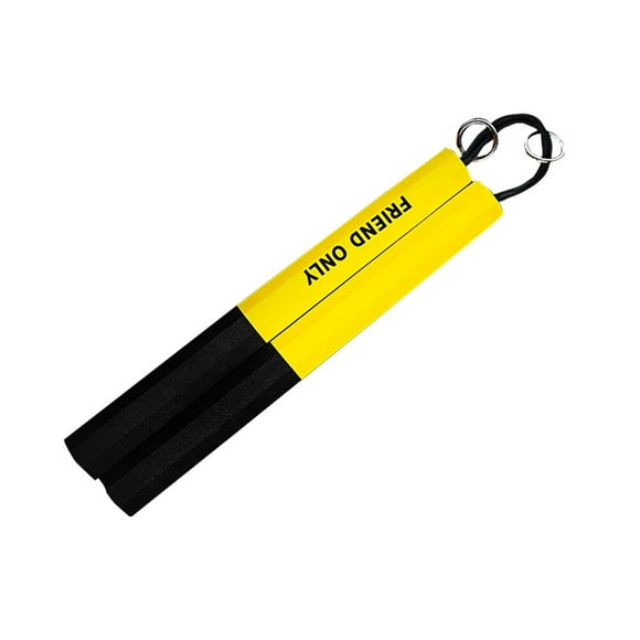 FO FO Martial Arts Training Nunchaku with Thickened Sponge, Classic Design, Dirt-Resistant, Easy to Clean, Endurable Metal Chain, 30cm Length, 350g Weight