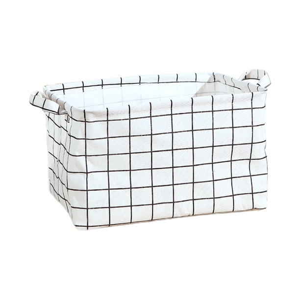 Cesta de almacenamiento de tela plegable con asa, cesta de lavandería, organizador de juguetes para el hogar, cesta de almacenamiento de lona para estantes, armarios, dormitorio y guardería.