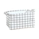 thumbnail image 2 of Grandes cuadrados Caja de almacenamiento de telas Cesta plegable de ropa sucia con asas 38x26x23cm | Cesta organizadora transpirable para juguetes Ropa Estanterías Armarios Negro Gris Blanco, 2 of 6