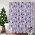 thumbnail image 4 of Shower Curtains Sets for Bathroom Decor Winter Christmas Tree Snowman Waterproof Bathroom Curtain with Hooks, Seamless Snowflake Purple for Bathroom Decor,60x72IN, 4 of 9