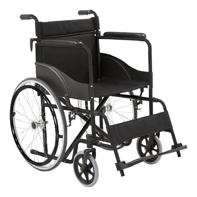 Silla Ruedas P/Adulto Basic Negra Aluminio Reposapies Handy Handy S100B