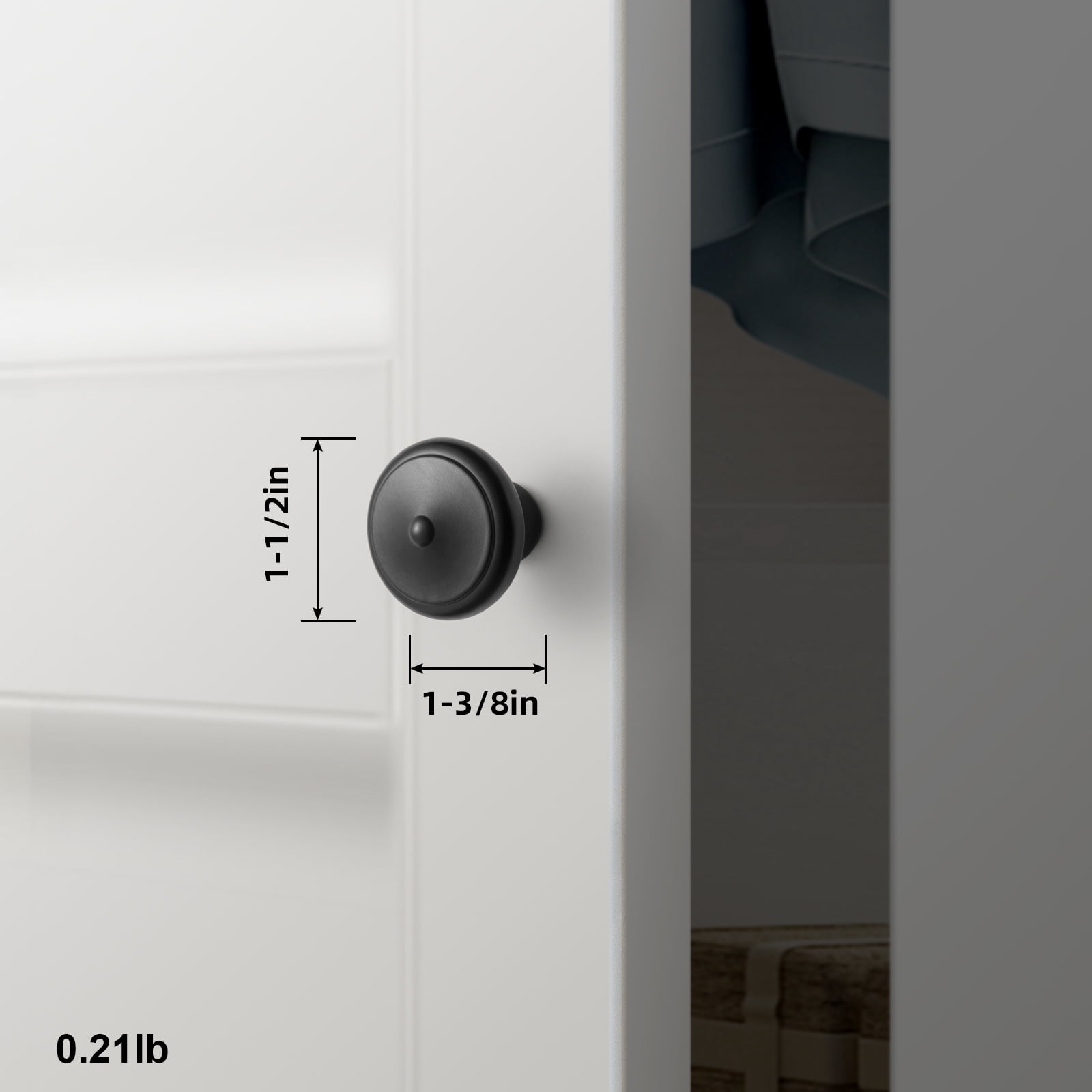 Goo-Ki 12 Pack Matte Black Cabinet Drawer Knobs, Zinc Alloy Cabinet Handles Hardware for Dresser,Wardrobe,Cupboard (2057)