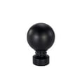 thumbnail image 2 of Tailor & Taylor 1 inch Curtain Rod with Sphere Finials, Metal Telescopic Drapery Hardware Set with Adjustable Windows Rod with Y Style Bracket and Cup Finial (18"-36", Black), 2 of 2