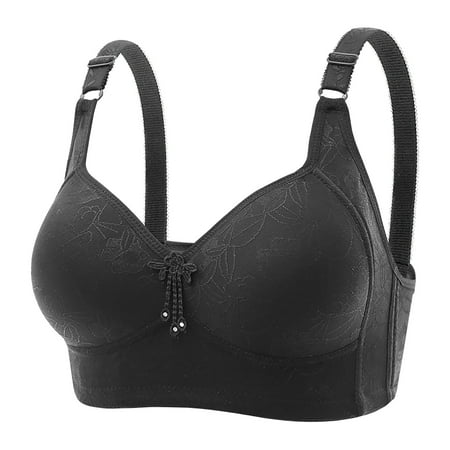 

Women Bras Elegant Soft Lace Back Button Shaping Cup Adjustable Shoulder Strap Plus Size Underwire Underwaist Full Coverage Wireless Underwaist For Everyday Comfy