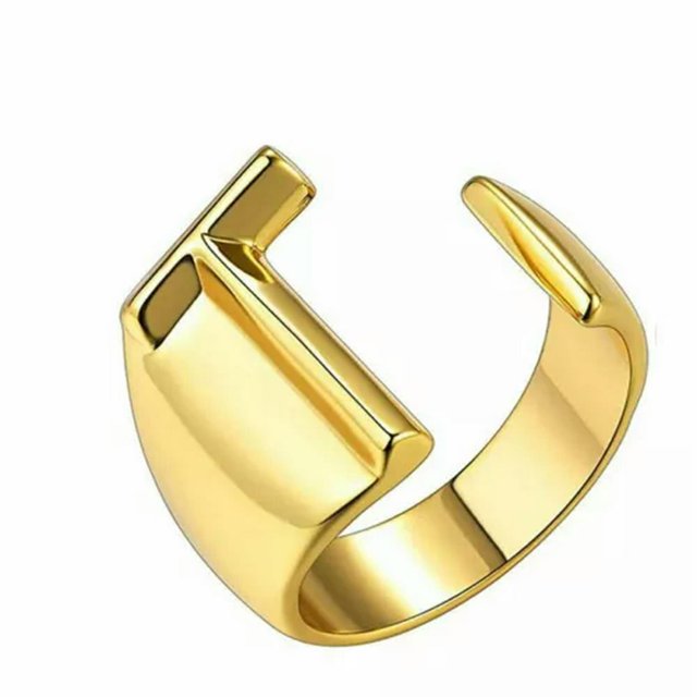 CUITING Fashion Adjustable Initial Alphabet Letter A-Z Ring Finger Rings Women Jewellery-Silver C