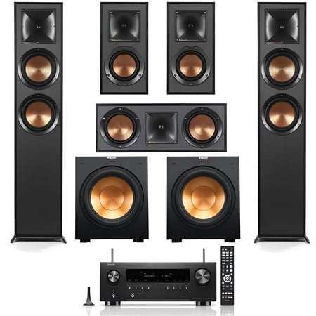 Klipsch Reference 5.2 Home Theater System Audio & Video Receivers with 2x R-12SW Subwoofer