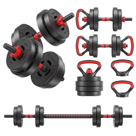 Set de mancuernas ajustables Fitvids 4 en 1 de 40 lb