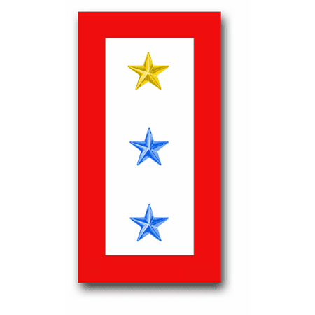 - 10 Inch 'ONE GOLD AND TWO BLUE STAR' SERVICE FLAG VINYL TRANSFER DECAL