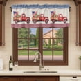 thumbnail image 6 of 4th of July Curtain Valances for Windows, Kitchen Valance Window Treatments Panel 2 Pack, Red Truck Watermelon Patriotic Star USA Flag Rod Pocket Short Curtains for Bathroom Bedroom 42 x 12 Inch, 6 of 8