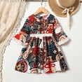 thumbnail image 2 of Little Girl Dresses Long Sleeve Floral Casual Large Dress Summer Sundress Floral Sundress Clothes Outfit Casual Dresses,Size 4 Years-5 Years, 2 of 6