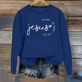 thumbnail image 3 of SIYUDAN Women’S Sweatshirt Sweat Shirts Women Long Sleeve Pullover Sweatshirt Blue Pullover Adult Crewneck Sweatshirts Women Winter Womens Clothes Trending Fashion, 3 of 4