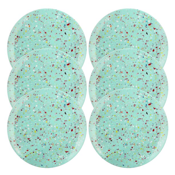 Zak Designs Confetti Salad Plate Mint