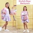 thumbnail image 4 of Mochila transparente Fimibuke para niñas con lonchera y estuche para lápices, 4 of 9