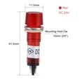 thumbnail image 2 of Unique Bargains Signal Indicator Dash Light DC 24V LED Bulbs XD10-3 Red 10mm Panel Mount 8Pcs, 2 of 5
