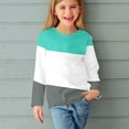thumbnail image 5 of AherBiu Girls Tops Long Sleeve Crewneck Casual Color Block Kids Shirts Loose Fitted Comfy Fall Tunic, 5 of 6