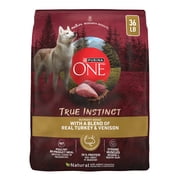 Purina One True Instinct Dry Dog Food for Adult Dogs, High Protein Real Turkey & Venison, 36 lb Bag