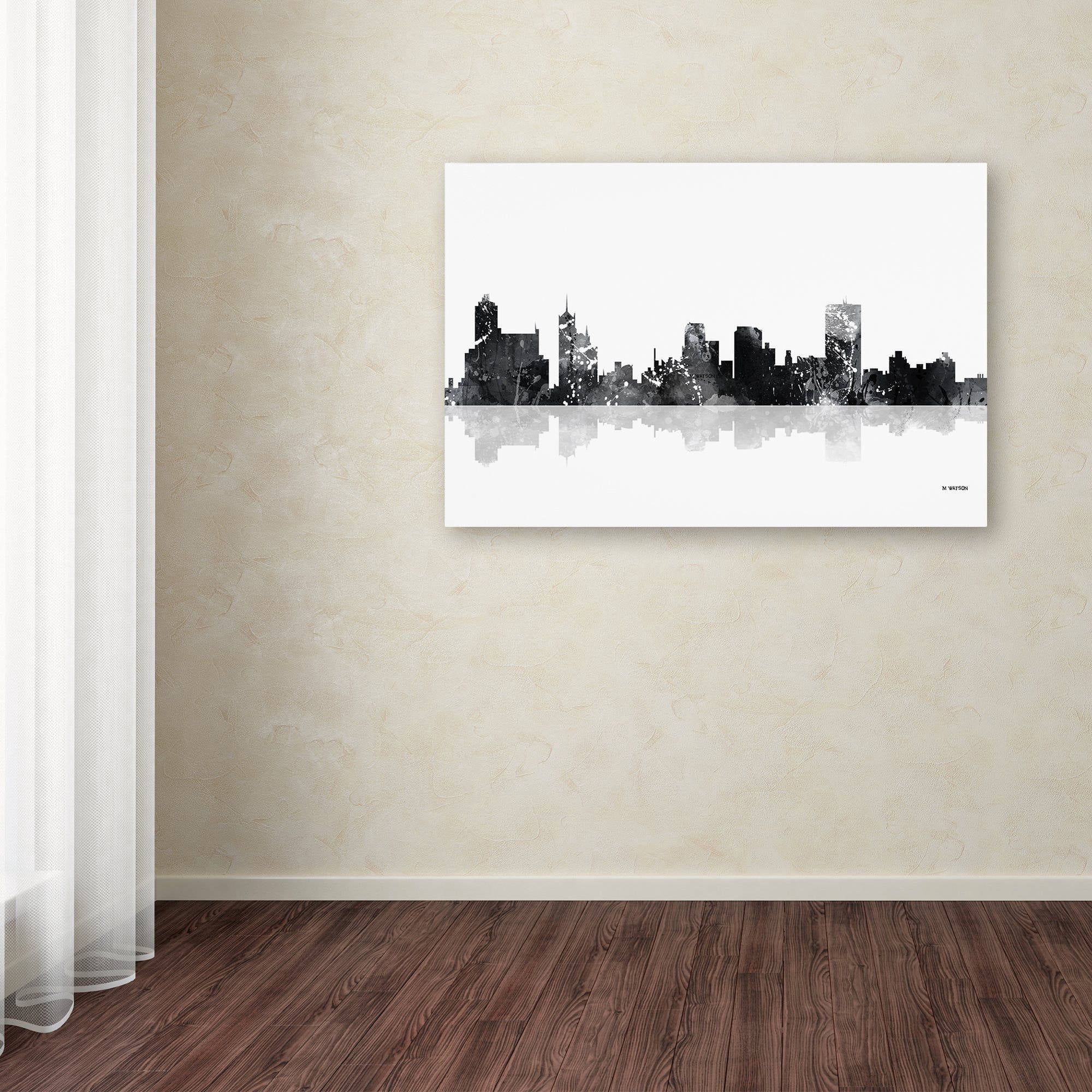 Trademark Fine Art "Memphis Tennessee Skyline BG-1" Canvas Art by Marlene Watson