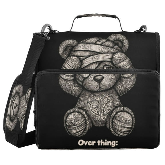 DIXRUYEE Zipper Binder trapper keeper Documents Organized Design Pensive Puffball Printed