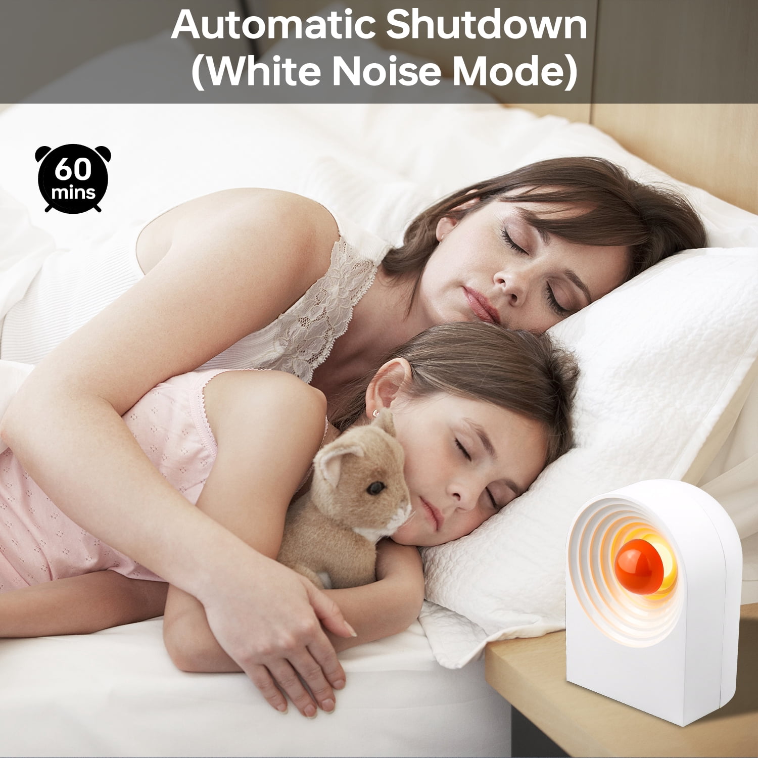 Portable White Noise Sound Machine For Sleeping Bluetooth Speaker Night Light With 8 Soothing Sounds Sleep Sounds Machine For Baby Kids Adult & Home Office Travel