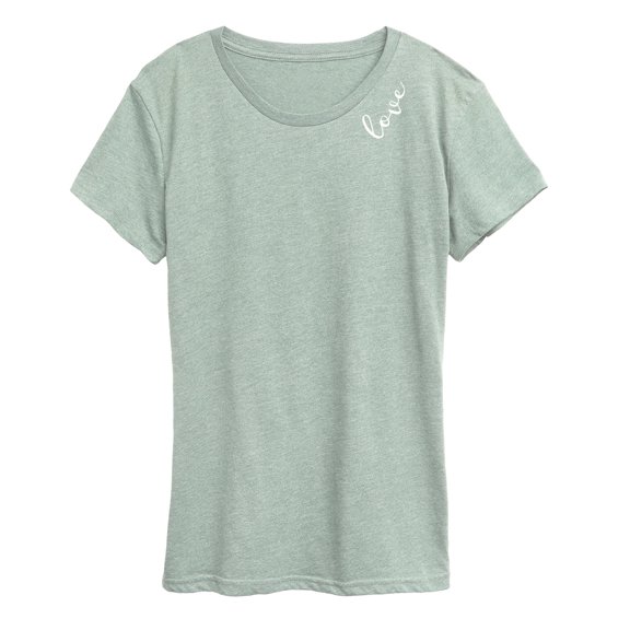 Instant Message - Love Neck Short Sleeve Graphic T-Shirt