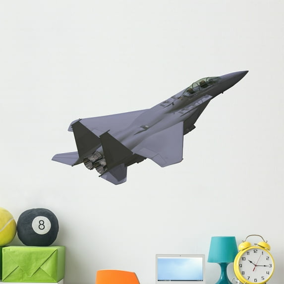 Military Airplane Wall Decal Sticker by Wallmonkeys Vinyl Peel and Stick Graphic (48 in W x 28 in H)