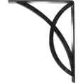 thumbnail image 4 of Ekena Millwork 2"W x 10"D x 12"H Miller Wrought Iron Bracket, (Triple center brace), Antiqued Silver, 4 of 9