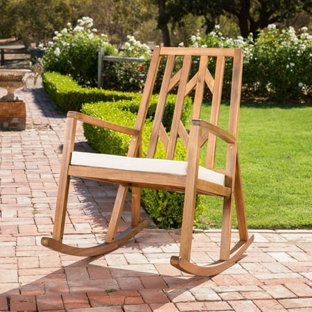 Nunez Outdoor Wood Rocking Chair