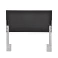 thumbnail image 3 of Crushed Velvet Channeled Adjustable Full or Queen Headboard in Light Gray Fabric, 3 of 8