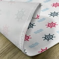 thumbnail image 5 of Ambesonne Nautical Place Mats Set of 4, Ship Helm Waves Retro, Standard Size, Red Blue, 5 of 6