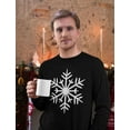 thumbnail image 7 of Tstars Men's Christmas Long-Sleeve T-Shirt with Snowflake Design, 7 of 7