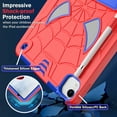 thumbnail image 6 of ELEHOLD Kids Case for iPad Pro 11" 2022/2021/2020/2018/iPad Air 5/Air 4 10.9", Heavy Duty Rugged Cover with Foldable Kickstand Crossbody Shoulder Strap Pencil Holder Shockproof Case,Red+Blue, 6 of 6