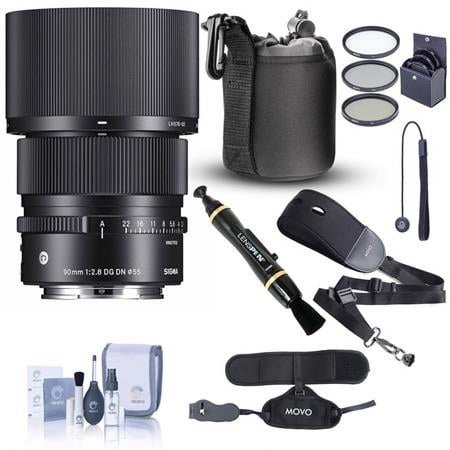 UPC: 0192223194366 | 90mm f/2.8 DG DN Contemporary Lens for Sony E  Bundle with ProOptic 55mm Filter Kit  Dual Wrist and Grip Strap  Sling Strap  Lens Cleaner  Cleaning Kit  Lens Cap Tether  Pouch