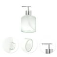 thumbnail image 5 of Unique Bargains 1 Pc Reusable Cylinder Glossy Soap Dispenser 11.84oz Clear Silver Tone, 5 of 6