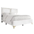 thumbnail image 4 of Castle Place Glam Velvet Upholstered Twin Bed, White, 4 of 8