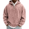 thumbnail image 5 of Men Sweatshirt Plus Size Solid Color Long Sleeve Hooded Breathable Zipper Top Loose Fit Lightweight Packable Outdoor Shirt for Sports Travel Wear, 5 of 5