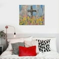 thumbnail image 5 of Nawypu Framed Cross Flower Wall Art Christian Floral Canvas Prints Abstract Religious Posters Church Graffiti Pictures Wall Decor Ready To Hang, 5 of 5