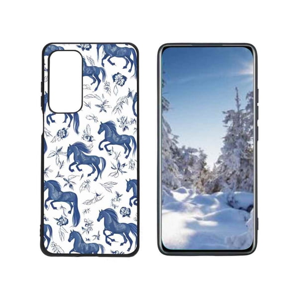 Compatible with Motorola MOTO Edge 5G UW Phone Case, horse-animal02 Case Silicone Protective for Teen Girl Boy Case for Motorola MOTO Edge 5G UW