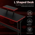 thumbnail image 5 of NiamVelo L-Shaped Gaming Desk 50 inches Corner Computer Desk, Home Office Desk with Large Desktop Gaming Table for Adults&Kids,Black, 5 of 9