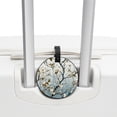 thumbnail image 3 of Tree 2pcs PU Leather Round Bag Tags with Privacy Cover and Name ID Tag - Suitcase Tags for Travel Luggage, Handbags, Backpacks, School Bags, 3 of 6