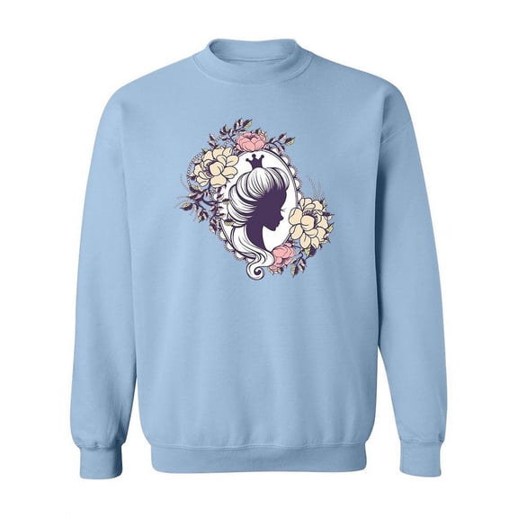Princess Portrait Floral Frame. Sweatshirt Women -Image by Shutterstock, Female XX-Large